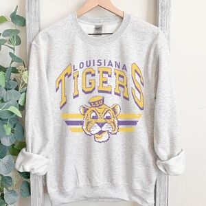 Vintage Louisiana Tigers sweatshirt-Unisex sizing-Classic Gray- College